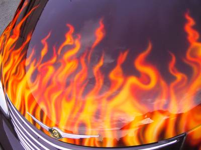 Flame52 — flames & fire custom paint by Keena's Inc, Warren MI