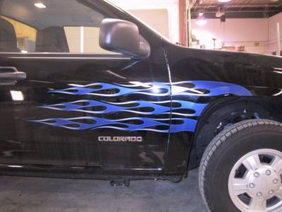 Flame61 — flames & fire custom paint by Keena's Inc, Warren MI