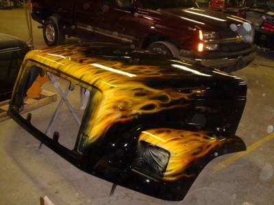 Flame63 — flames & fire custom paint by Keena's Inc, Warren MI