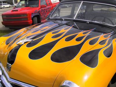 Flame66 — flames & fire custom paint by Keena's Inc, Warren MI