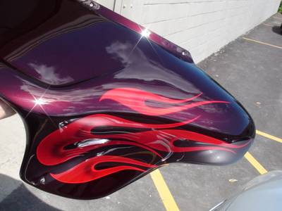 Flame69 — flames & fire custom paint by Keena's Inc, Warren MI