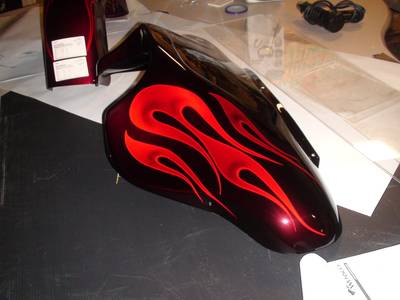 Flame71 — flames & fire custom paint by Keena's Inc, Warren MI