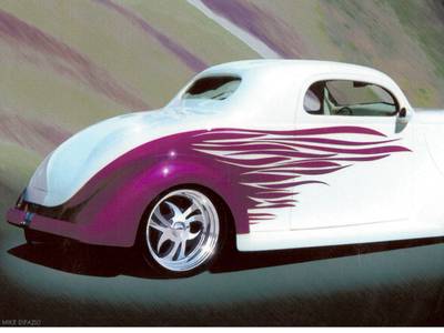 Flame76 — flames & fire custom paint by Keena's Inc, Warren MI
